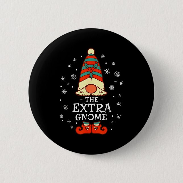 Chapa Redonda De 5 Cm Extra Gnome Xmas Family Christmas  (Anverso)
