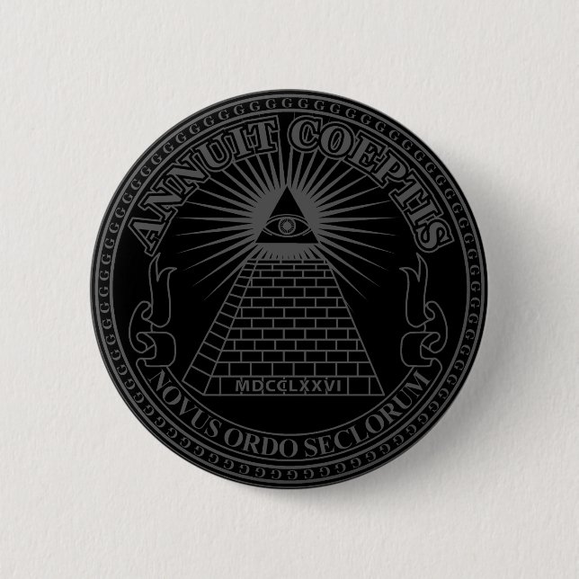 Chapa Redonda De 5 Cm Eye of Providence 2 (Anverso)
