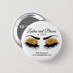 Chapa Redonda De 5 Cm Eyelash and Brows - Oro