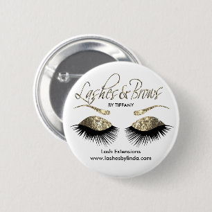 Chapa Redonda De 5 Cm Eyelash and Brows - Oro