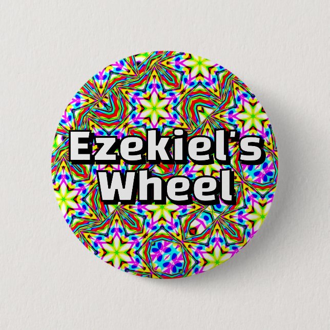 Chapa Redonda De 5 Cm Ezekiel's  Wheel - Six-way kaleidoscope (Anverso)