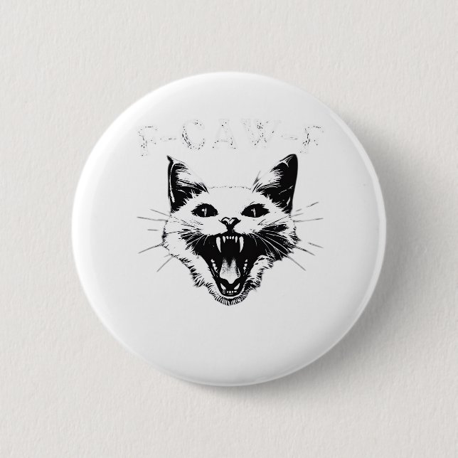 Chapa Redonda De 5 Cm F-Caw-F Halloween Lover F-Caw-F Funny Classic (Anverso)