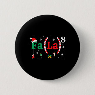Chapa Redonda De 5 Cm Fa (la)8 Divertidos Navidades Santa Fa La Math
