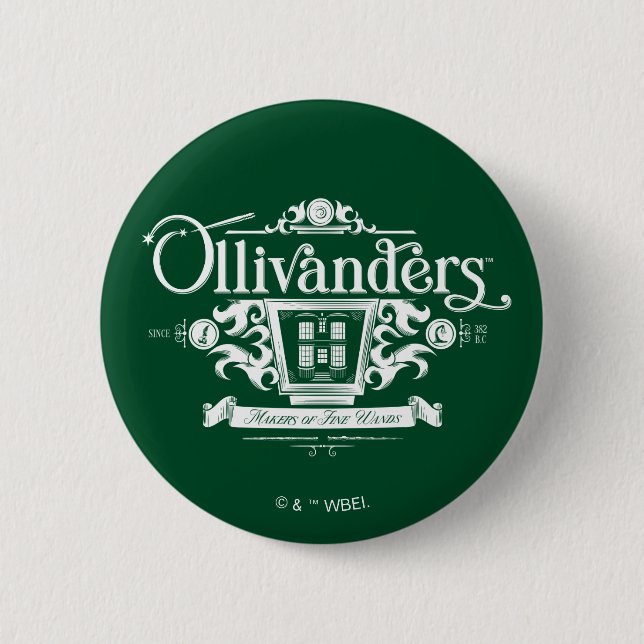 Chapa Redonda De 5 Cm Fabricantes OLIVANDERS™ de varas finas (Anverso)