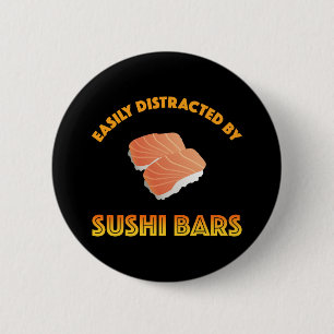 Chapa Redonda De 5 Cm Fácilmente Distraído Por Barras De Sushi