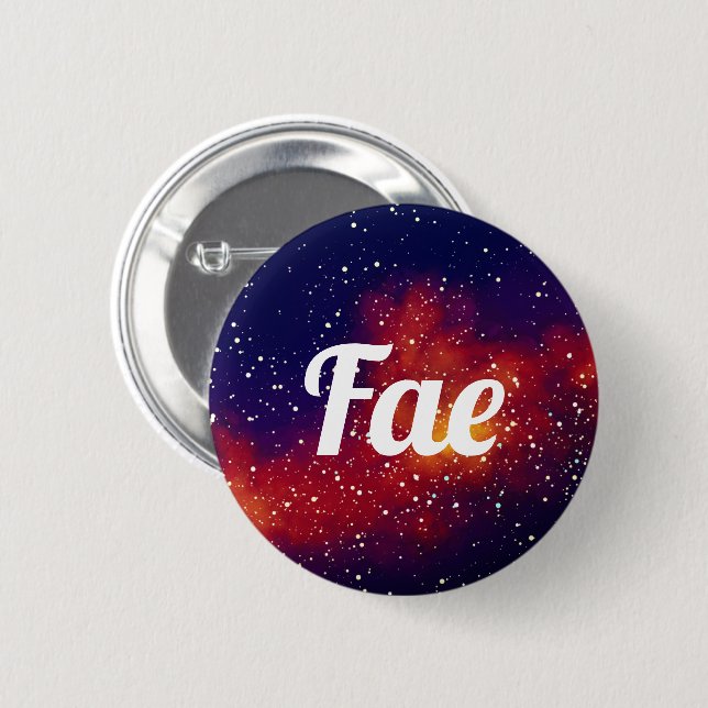Chapa Redonda De 5 Cm Fae Personalizable Galaxia Identidad (Anverso y reverso)