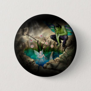 Chapa Redonda De 5 Cm Faerie in Elven Pond Vignette