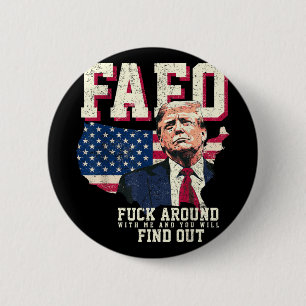 Chapa Redonda De 5 Cm Fafo Trump Bandera estadounidense de mapas