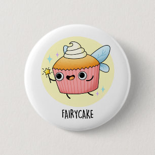 Chapa Redonda De 5 Cm Fairy Cake Funny Cupcake Pun