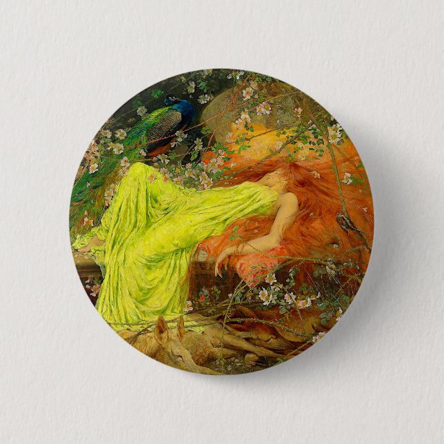 Chapa Redonda De 5 Cm Fairy Tale Arthur Wardle (Anverso)