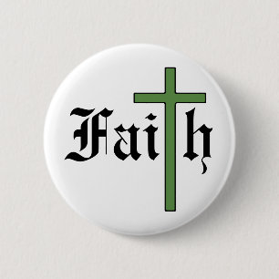 Chapa Redonda De 5 Cm Faith Holy Cross