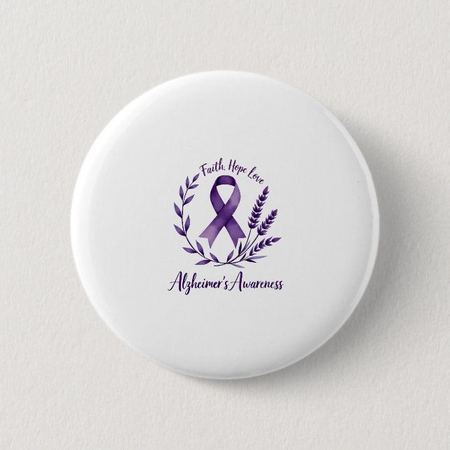 Chapa Redonda De 5 Cm Faith Hope Love Alzheimer's Awareness Dragonfly (1 (Anverso)