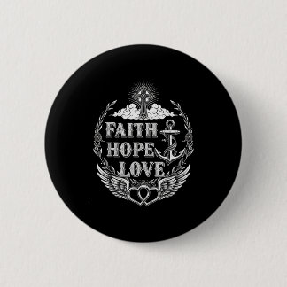 Chapa Redonda De 5 Cm Faith Hope Love Christian Insrational 1 Corinthian