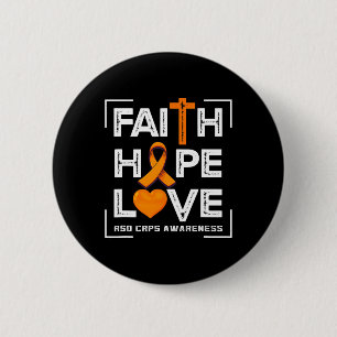 Chapa Redonda De 5 Cm Faith Hope Love Rsd Crps Conciencia 1