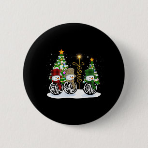 Chapa Redonda De 5 Cm Faith Hope Love Snowman Jesus Fun Xmas Cross Para