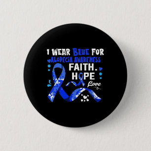 Chapa Redonda De 5 Cm Faith Hope Love Yo Uso El Azul Para La Conciencia 