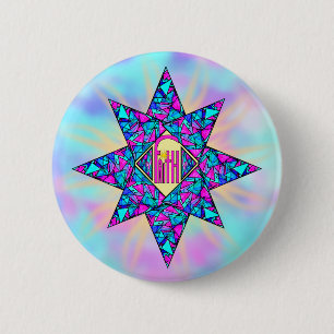 Chapa Redonda De 5 Cm Faith ~ Star