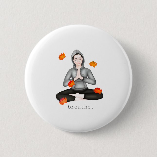 Chapa Redonda De 5 Cm fall. breathe (Anverso)