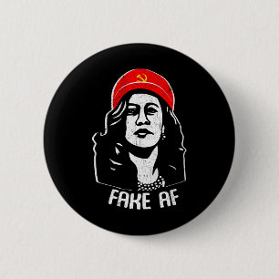 Chapa Redonda De 5 Cm Falso De Kamala Harris Comunismo Elección Humor Ho