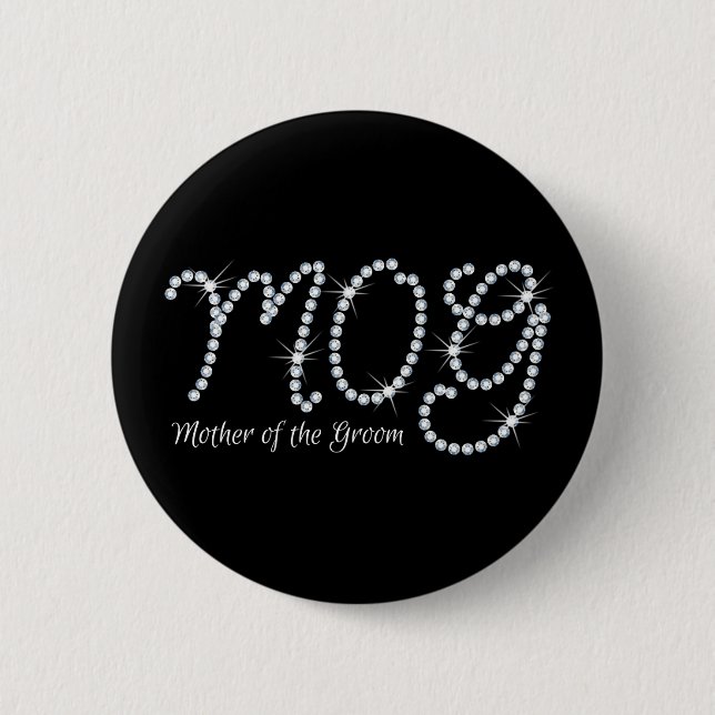 Chapa Redonda De 5 Cm Falso diamante de imitación MOTG (Anverso)