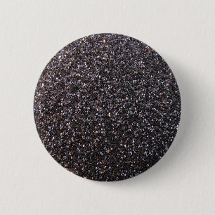Chapa Redonda De 5 Cm Falso gráfico negro del purpurina