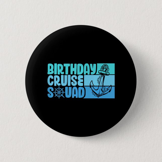 Chapa Redonda De 5 Cm Familia Birday Cruise Squad Vacation Trip Group (Anverso)