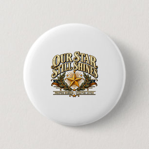 Chapa Redonda De 5 Cm familia de estrella de oro brilla veterano militar