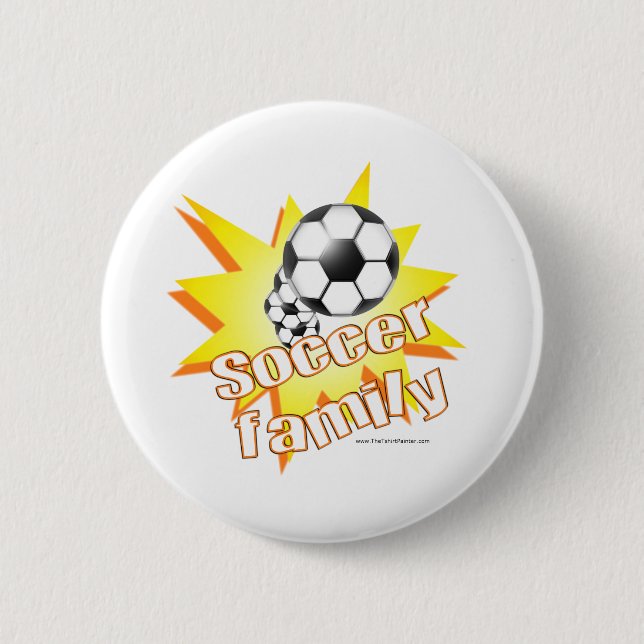 Chapa Redonda De 5 Cm Familia de fútbol (Anverso)