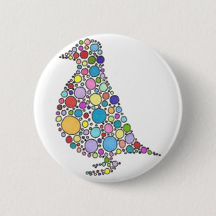 Chapa Redonda De 5 Cm Familia de la perdiz