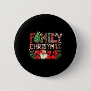 Chapa Redonda De 5 Cm Familia de Navidades Retro Familiares 2023
