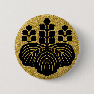 Chapa Redonda De 5 Cm [Family Crests] Paulownia 5-7kiri