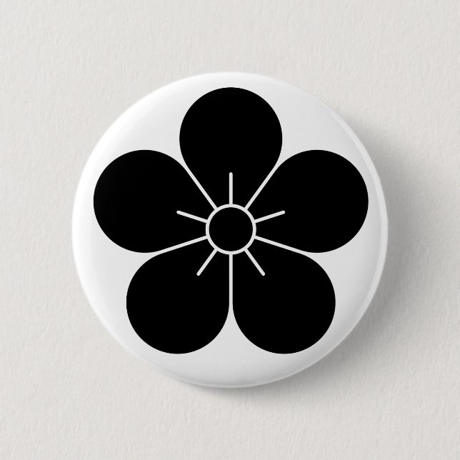 Chapa Redonda De 5 Cm [Family Crests] Plum blossom (Anverso)