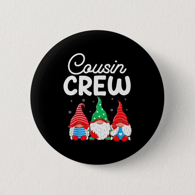 Chapa Redonda De 5 Cm Family Matching Christmas Cousin Crew Cute Christm (Anverso)