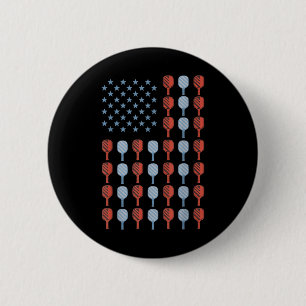Chapa Redonda De 5 Cm Famoso Baloncesto Bandera Estadounidense Hombres M