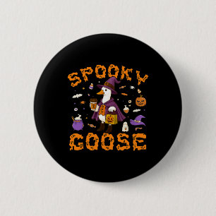 Chapa Redonda De 5 Cm Famoso café de ganso divertido Halloween Witch Wom