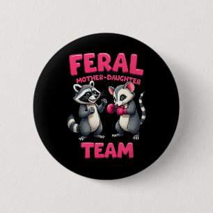 Chapa Redonda De 5 Cm Famoso equipo de Raccoon Boxear te