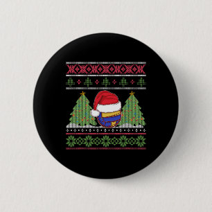 Chapa Redonda De 5 Cm Famoso equipo de voleibol suéter Navidades suéter