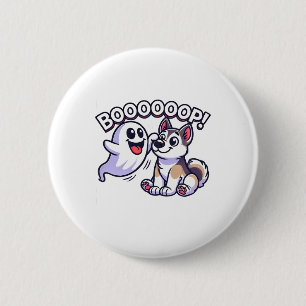 Chapa Redonda De 5 Cm Famoso fantasma Husky Dog Boop Silvestre Puppy H