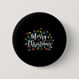 Chapa Redonda De 5 Cm Famoso Feliz Navidad Luces navideñas Familia Hombr