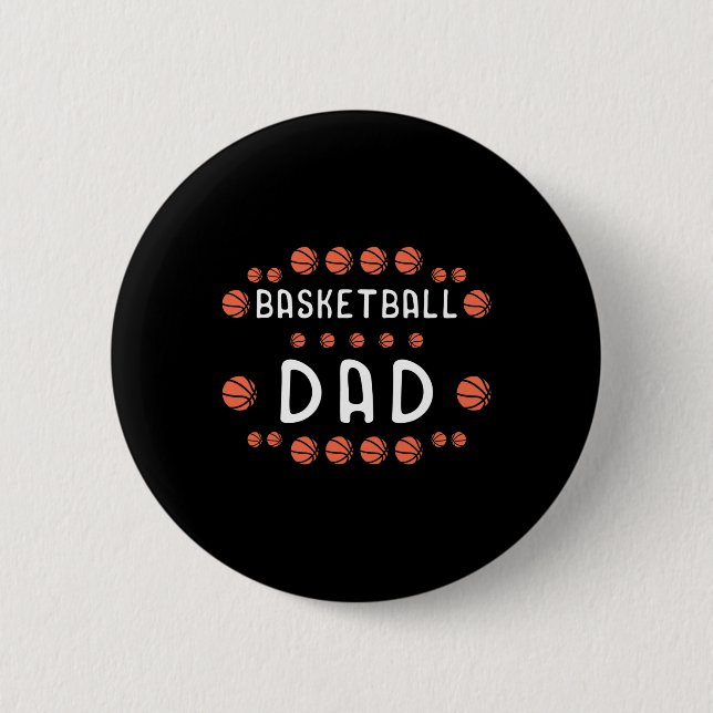 Chapa Redonda De 5 Cm Fan de Básketball Dad Mejor Daddy Ever Hooper (Anverso)