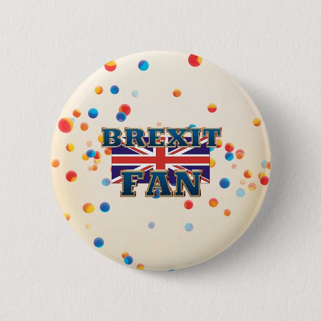 Chapa Redonda De 5 Cm Fan de Brexit de la CAMISETA (Anverso)