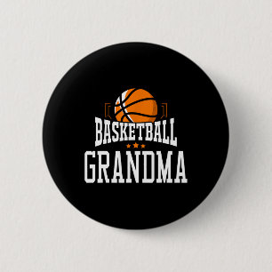 Chapa Redonda De 5 Cm Fanático del equipo de baloncesto Abuela