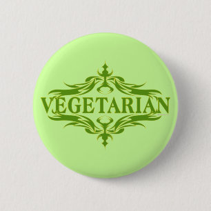 Chapa Redonda De 5 Cm Fancy In Green - Vegetariano