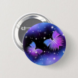 Chapa Redonda De 5 Cm Fantasía Espacial Mariposas Cosmógenas
