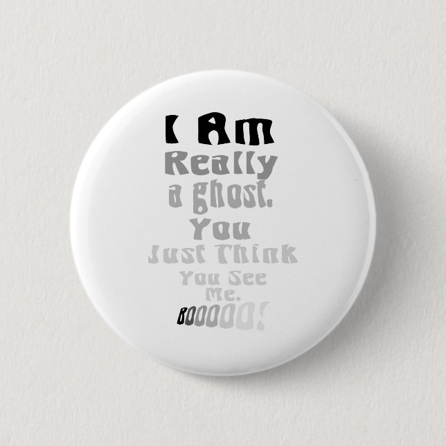 Chapa Redonda De 5 Cm fantasma (Anverso)