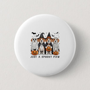 Chapa Redonda De 5 Cm Fantasma de Beagle Perro Lindo Halloween Día de Ac
