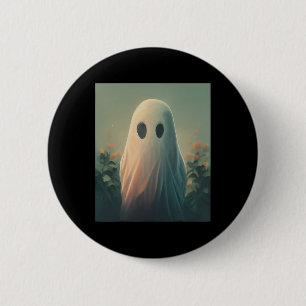 Chapa Redonda De 5 Cm Fantasma De Disfraces De Halloween En El Bosque Gó
