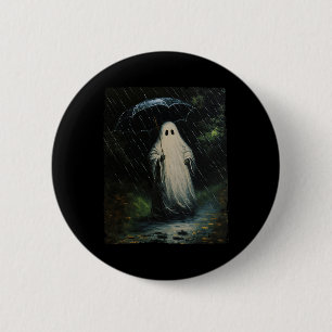 Chapa Redonda De 5 Cm Fantasma De Fantasma Floral Vintage Halloween En E