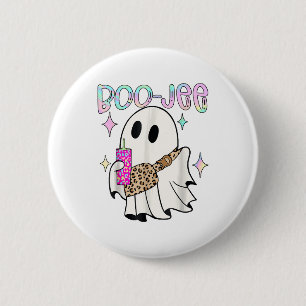 Chapa Redonda De 5 Cm Fantasma de Halloween Divertido Boo Jee