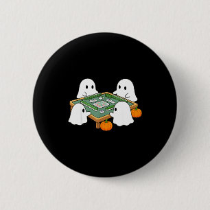 Chapa Redonda De 5 Cm Fantasma de Halloween jugando mahjong mahjong espe